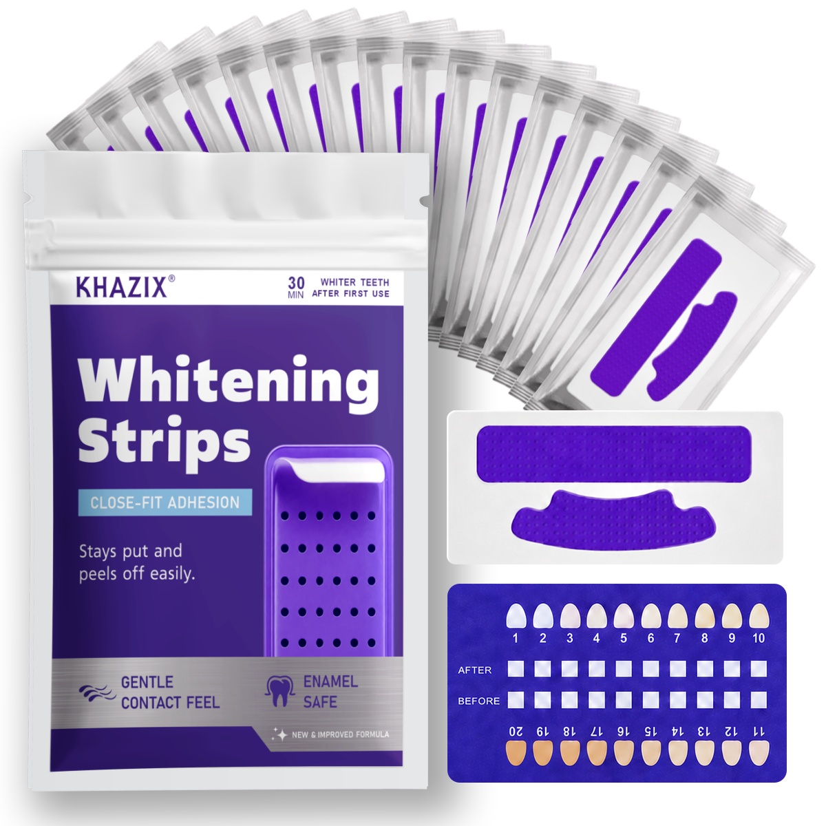 Teeth Whitening Strips Permanent - 7PCS Teeth Whitening Strips for Whiter-Looking