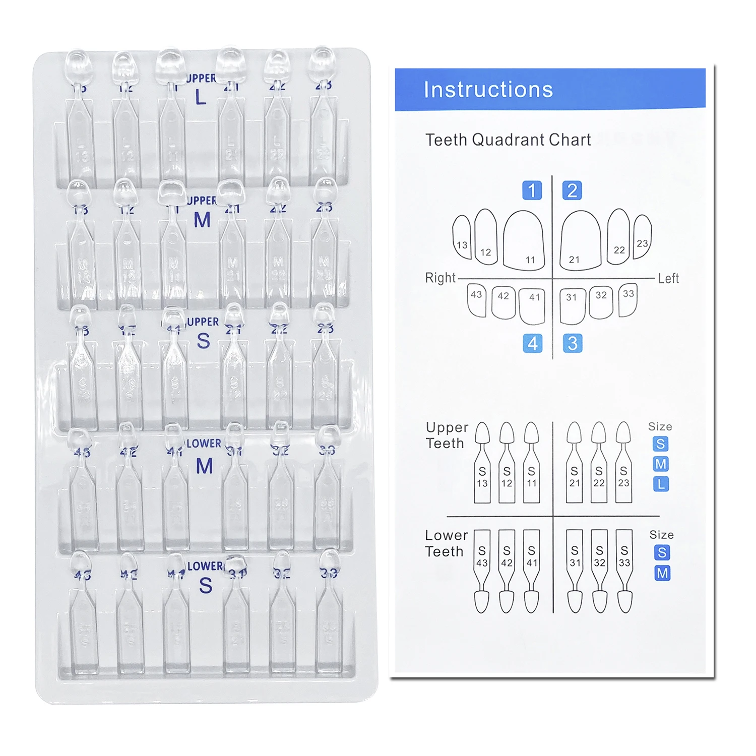 32pcs/Set Dental Veneer Mould  - Teeth Whitening Kit With Light ulasan dan harga