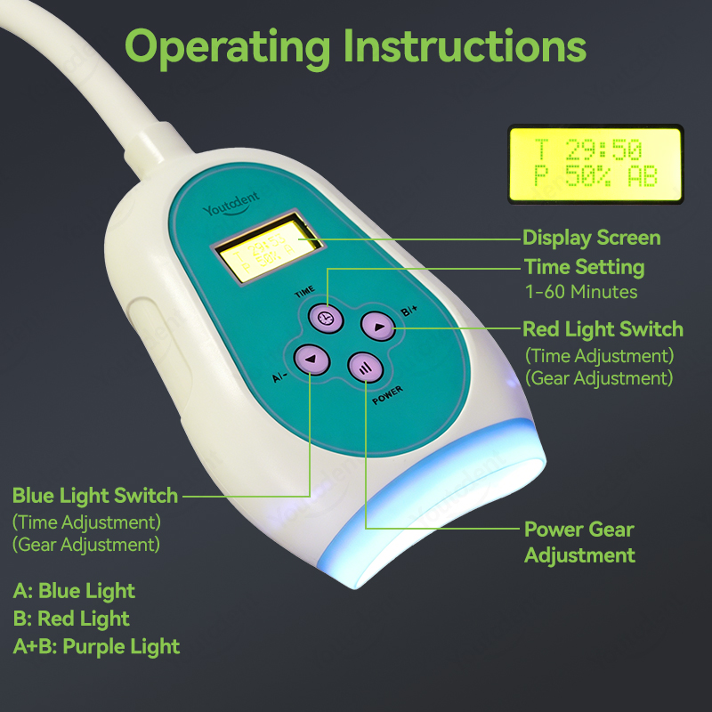 50W Dental Touch Screen 3 Colo - Teeth Whitening Dental ulasan dan harga