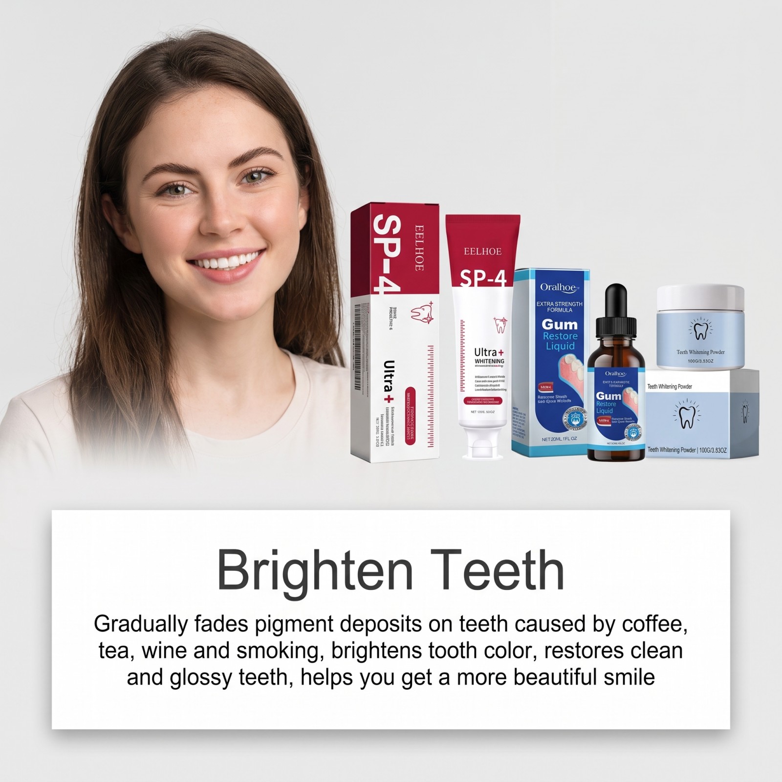 Oral Care Combo Set Whitening  - Teeth Whitening Foam ulasan dan harga