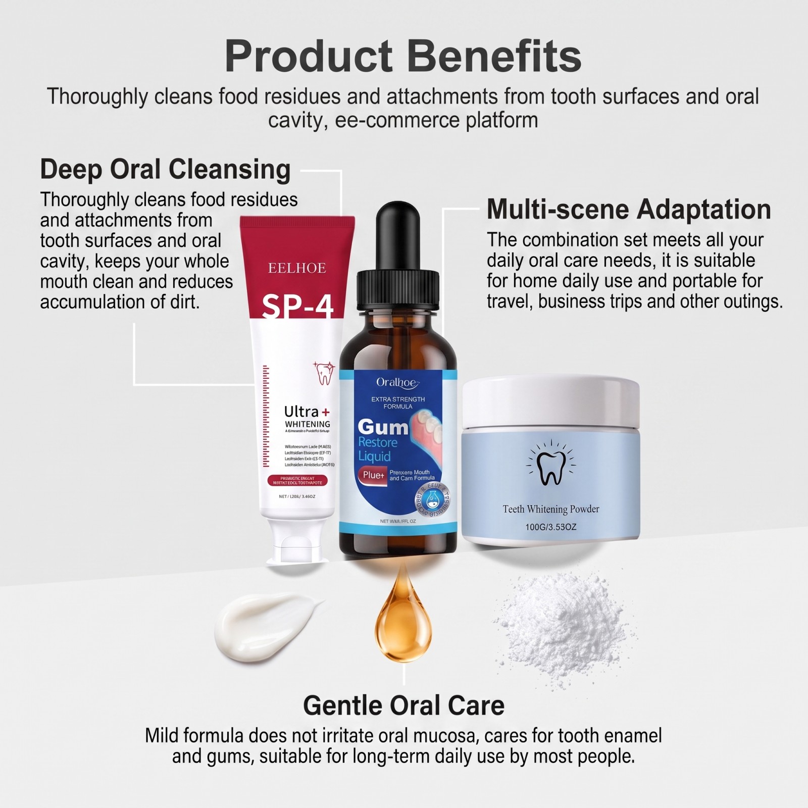 Oral Care Combo Set Whitening  - Teeth Whitening Foam ulasan dan harga