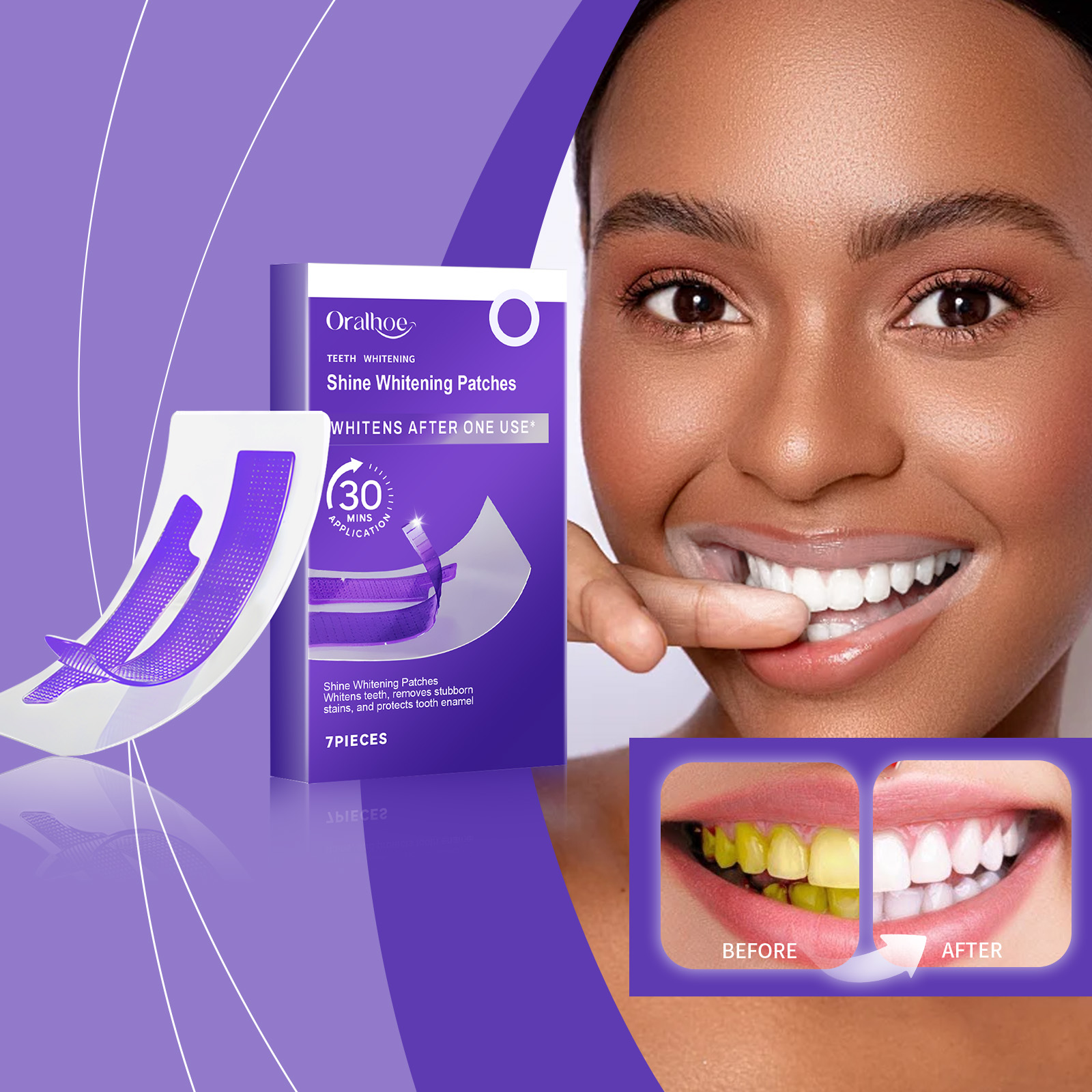 Purple Teeth Whitening Strips  - Teeth Whitening Strips Permanent ulasan dan harga