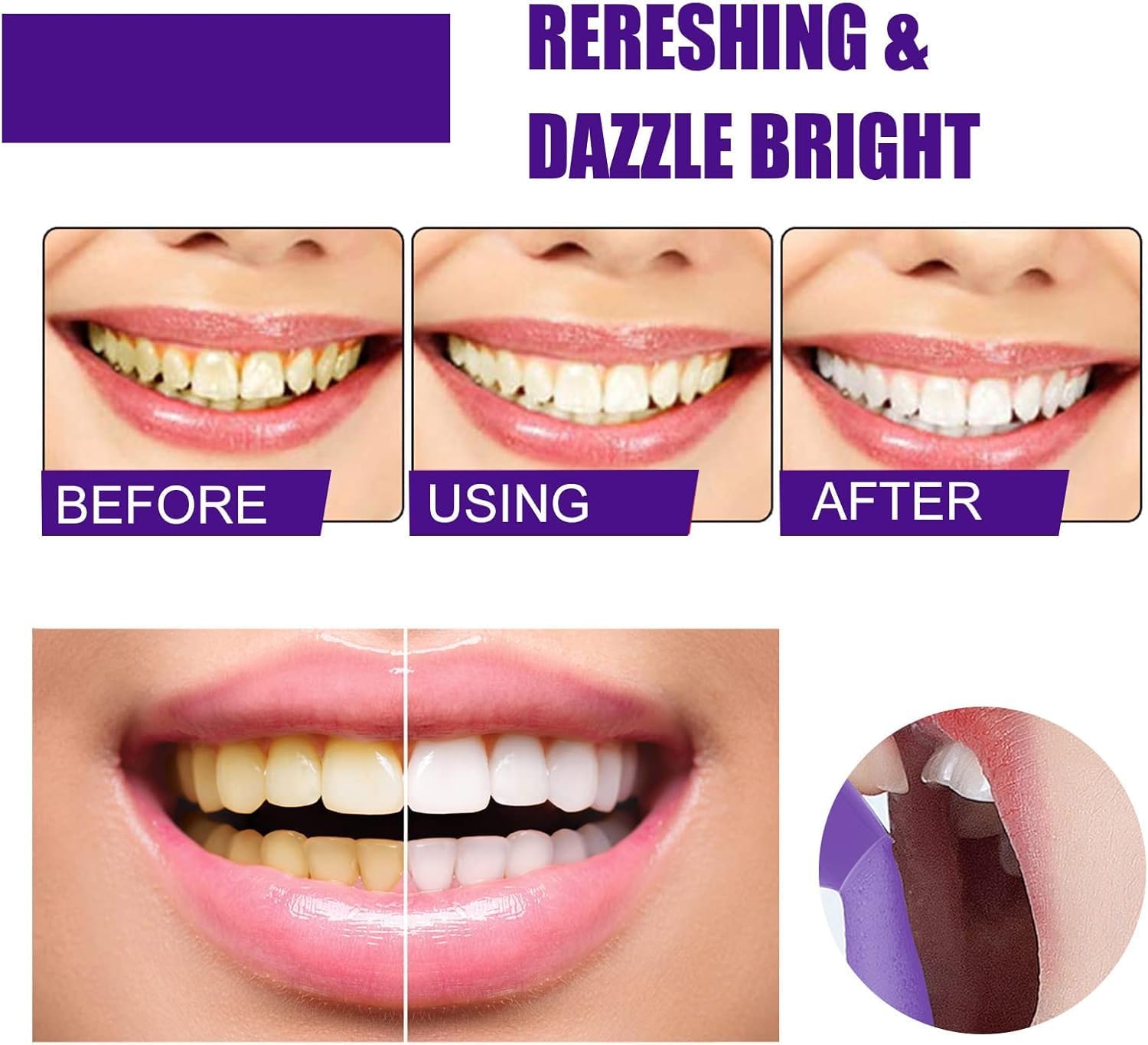 Purple Foaming Teeth Whitening - Teeth Whitening Routine ulasan dan harga