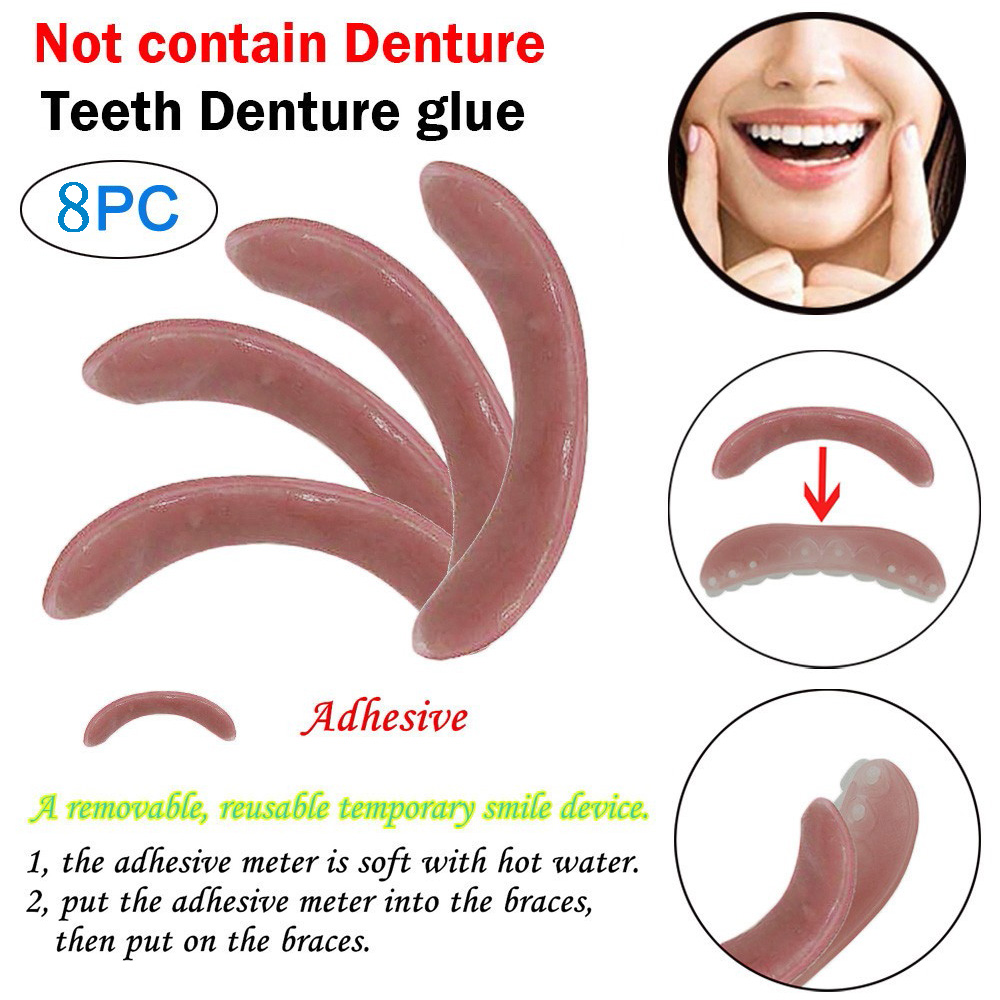 4/8 Pcs Whitening Braces Adhes - Teeth Whitening Strips Permanent ulasan dan harga